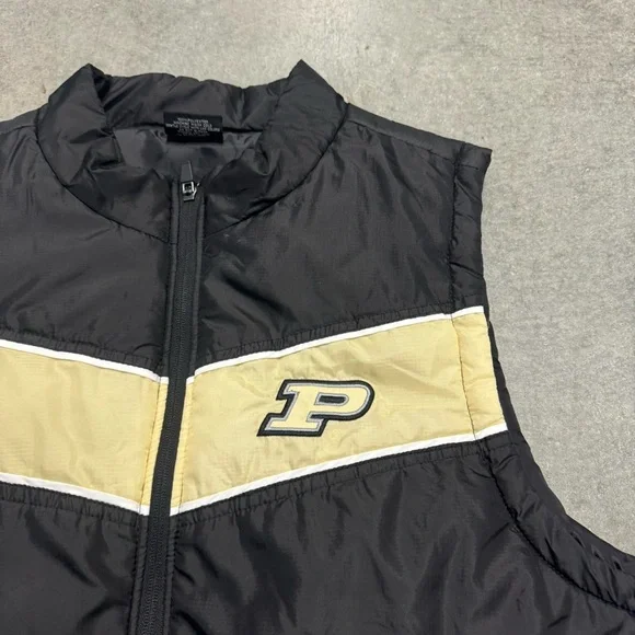 Black and Cream Purdue university vest - Picture 2 of 7